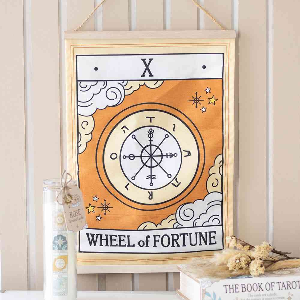 Something Different - The Wheel of Fortune Vintage Tarot Muurdecoratie - Multicolours